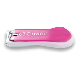 Tres Claveles Cortaúñas Recoge Uñas Rosa 8 cm.