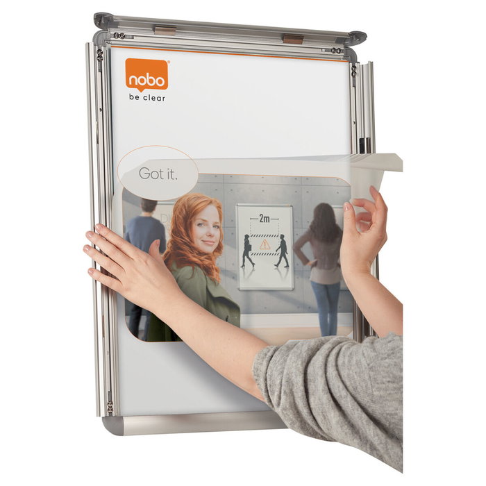 NOBO Vitrina de anuncios Premium Plus con marco de aluminio formato A1 NOBO Vitrina de anuncios Premium Plus con marco de aluminio formato A1