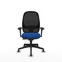 PIQUERAS Y CRESPO Silla de oficina Cilanco Azul y Negro con Brazos 3D