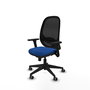 PIQUERAS Y CRESPO Silla de oficina Cilanco Azul y Negro con Brazos 3D