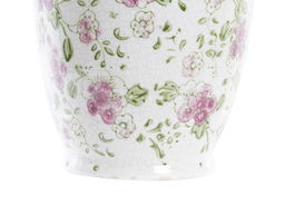 DKD Home Decor Jarrón Shabby Blanco Verde 13 x 35 x 13 cm (2 Unidades)