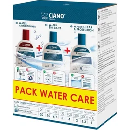 Ciano CIA5607390560791 Tratamiento para acuarios Pack 3 x 100 ml para el cuidado del agua - Agua cristalina, peces sanos, mantenimiento rápido