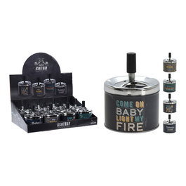 Basics Cenicero Automático Inox Ø9 x 12 cm Modelos Surtidos Vintage