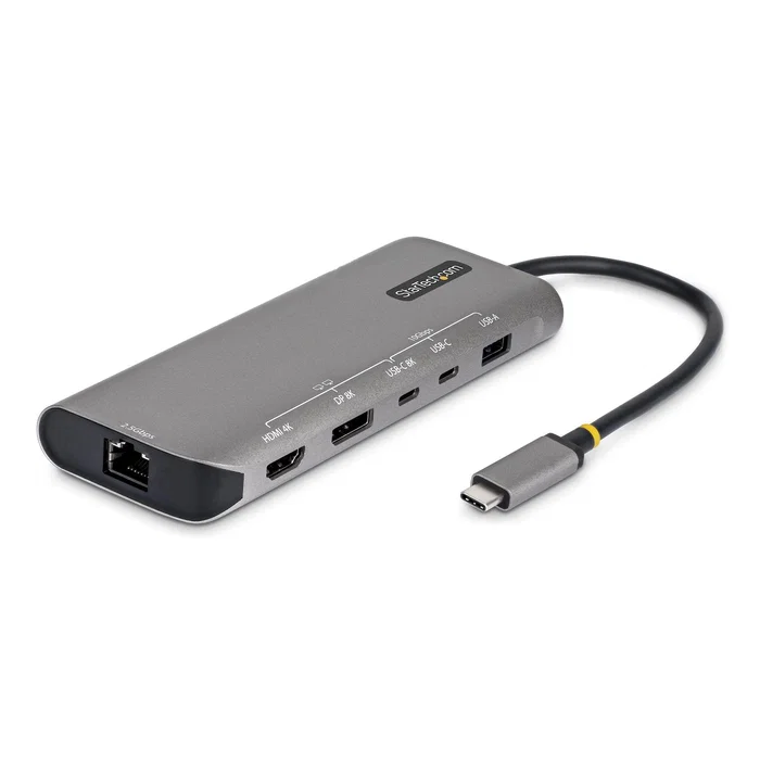 StarTech.com Adaptador multipuertos USB4 para 2 pantallas PD 140W Gris StarTech.com Adaptador multipuertos USB4 para 2 pantallas PD 140W Gris
