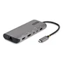 StarTech.com Adaptador multipuertos USB4 para 2 pantallas, 140W PD, Gris