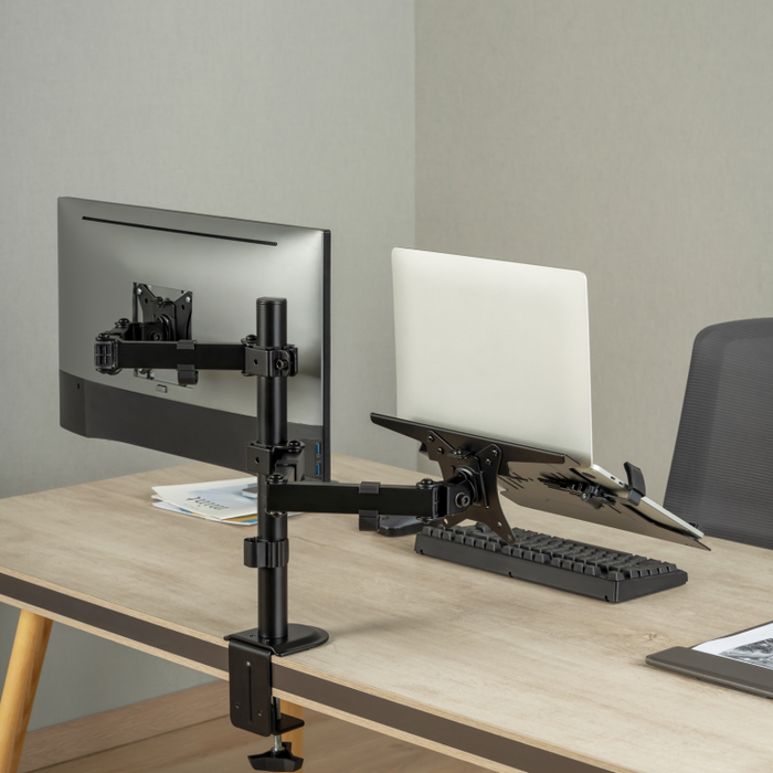 Aisens Soporte de Mesa Giratorio e Inclinable para Monitor o Portátil 17-32 pulg, Negro