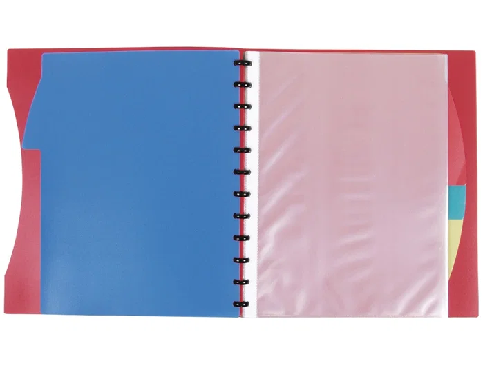 Liderpapel Carpeta A4 con 40 fundas intercambiables y 5 separadores Rojo Liderpapel Carpeta A4 con 40 fundas intercambiables y 5 separadores Rojo
