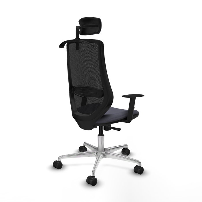 PIQUERAS Y CRESPO Silla de oficina Mardos con mecanismo Sincro, Gris oscuro y Negro
