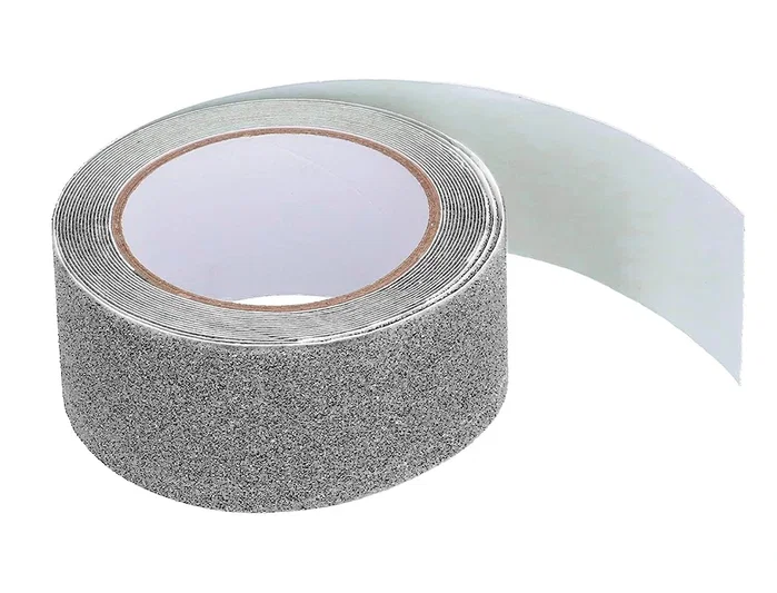 Q-connect Cinta Antideslizante Gris 5 m x 50 mm para Escaleras, Pasillos y Rampas - Prevención de Caídas en Hogar y Trabajo