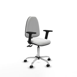 PIQUERAS Y CRESPO Silla de oficina Aýna en Blanco con Brazos 2D