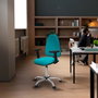 PIQUERAS Y CRESPO Silla de oficina Aýna en Blanco con Brazos 2D