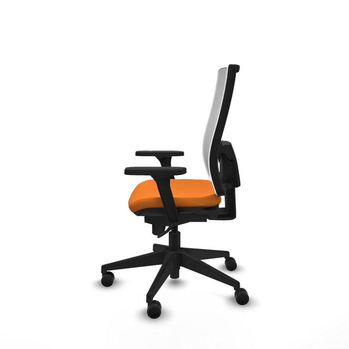 PIQUERAS Y CRESPO Silla de oficina Horna con mecanismo Sincro, Naranja y Blanco PIQUERAS Y CRESPO Silla de oficina Horna con mecanismo Sincro, Naranja y Blanco