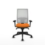 PIQUERAS Y CRESPO Silla de oficina Horna con mecanismo Sincro, Naranja y Blanco