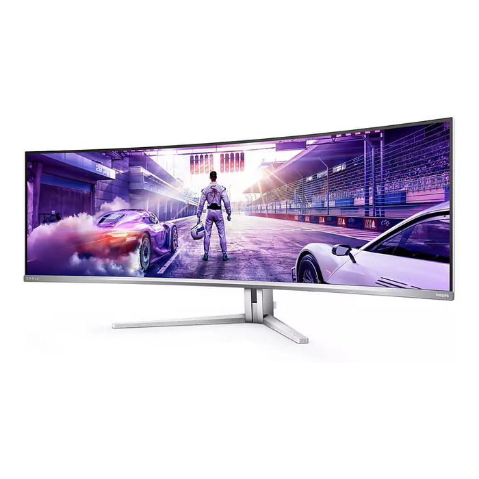 Philips Evnia 49M2C8900 Monitor Gaming Curvo 124.3 cm (48.9") QD-OLED Dual QHD 5120x1440 240Hz 0.03ms HDR 400 True Black G-Sync FreeSync Premium Pro Blanco