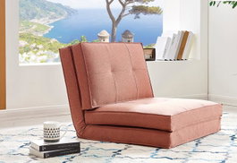 DKD Home Decor Sofá Cama Scandi Coral 76 x 60 x 70 cm