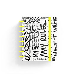 Carchivo Cuaderno Ingeniox Edit My Life A5 80H 100 gr Rayas Amarillo Neón