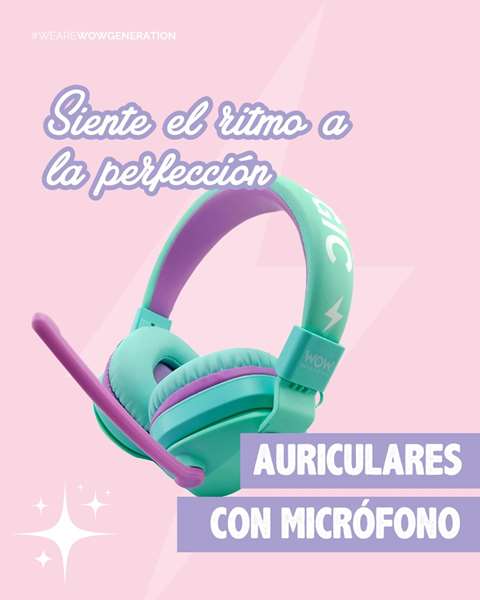 Wow Generation Auriculares Inalámbricos Bluetooth para Niños - Auriculares con Pilas Incluidas, Edad Recomendada 4+ Años, Material Plástico