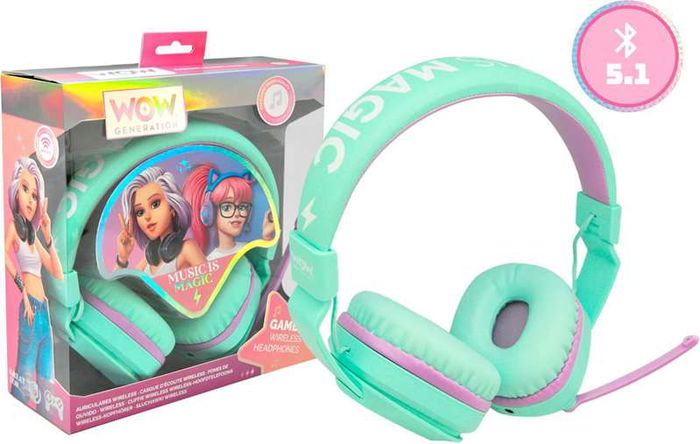 Wow Generation Auriculares Inalámbricos Bluetooth para Niños - Auriculares con Pilas Incluidas, Edad Recomendada 4+ Años, Material Plástico