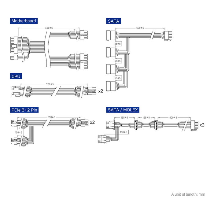 FSP VITA GM 1000W - Fuente de alimentación ATX 3.1 80 Plus Gold total modular, 1000 W, certificación 80+ Gold, color negro, para PC