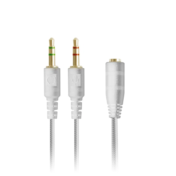 Mars Gaming MIHX Auriculares Gaming In-Ear Blancos con Tecnología Dual Driver Haptic Sense y Micrófono Extraíble - Alámbricos, Compatibles con PC, PS5, Xbox, Smartphone