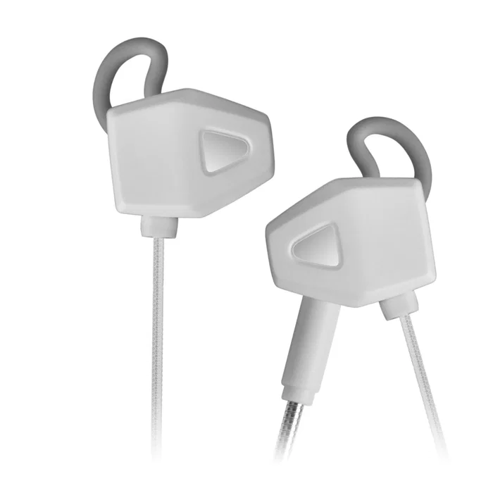 Mars Gaming MIHX Auriculares Gaming In-Ear Blancos con Tecnología Dual Driver Haptic Sense y Micrófono Extraíble - Alámbricos, Compatibles con PC, PS5, Xbox, Smartphone