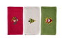 Mijölnir Juego de Toallas de Lavado Navideñas - Rojo, Verde, Blanco - 30x50 cm - 100% Algodón