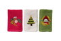 Mijölnir Juego de Toallas de Lavado Navideñas - Rojo, Verde, Blanco - 30x50 cm - 100% Algodón