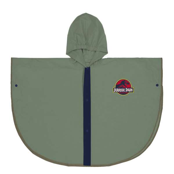 Poncho Impermeable con Capucha Jurassic Park Verde 5-6 Años