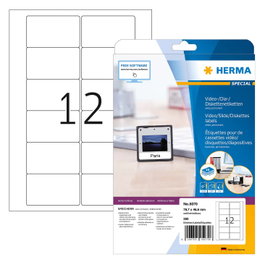 HERMA Etiquetas de vídeo 5070 blanco 78,7 x 46,6 mm