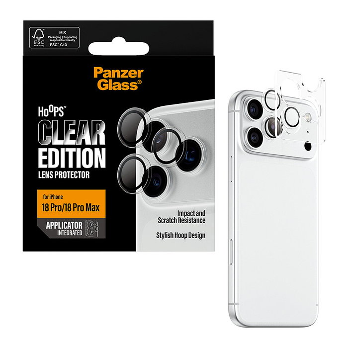 PanzerGlass Hoops Protector de Lente de Cámara Transparente para iPhone 18 Pro/Pro Max PanzerGlass Hoops Protector de Lente de Cámara Transparente para iPhone 18 Pro/Pro Max