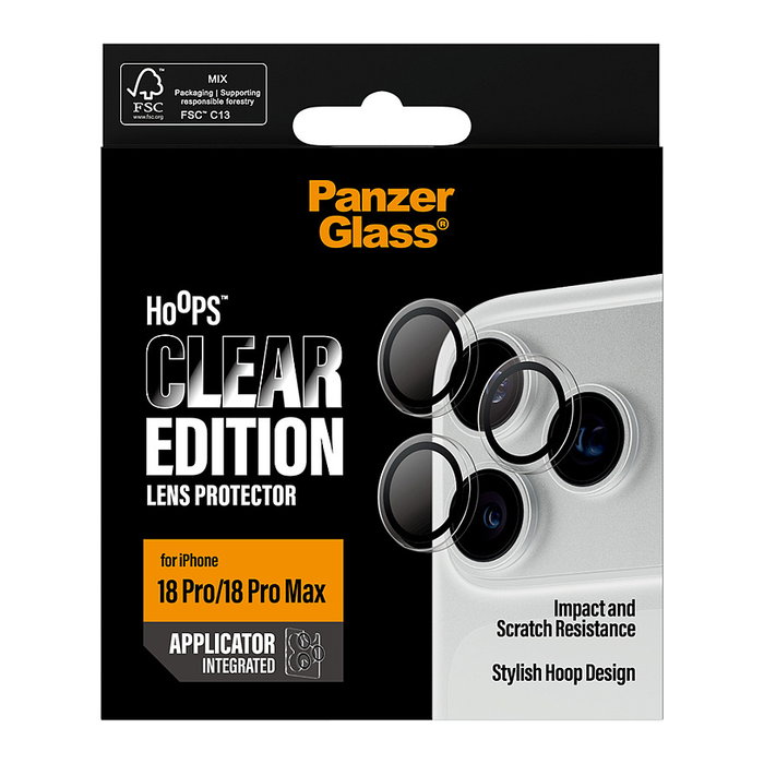 PanzerGlass Hoops Protector de Lente de Cámara Transparente para iPhone 18 Pro/Pro Max PanzerGlass Hoops Protector de Lente de Cámara Transparente para iPhone 18 Pro/Pro Max