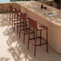 Taburete Granate Polipropileno Exterior 52 X 55 X 100 cm (Set de 4)