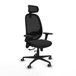 PIQUERAS Y CRESPO Silla de oficina Cilanco Negro con mecanismo Sincro/Traslack