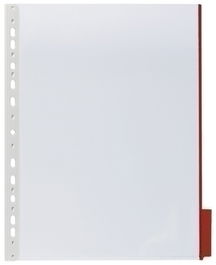 Funda Durable Din-A4 Pestaña Roja Paquete De 5