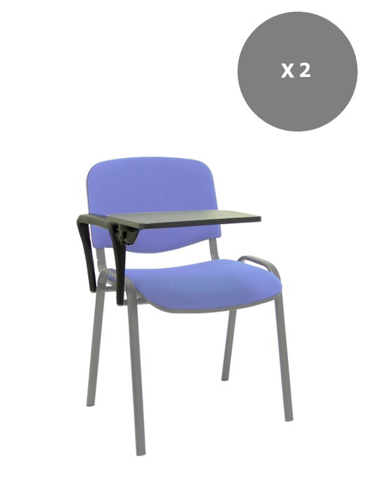 PIQUERAS Y CRESPO Kit de 2 brazos derechos y 2 palas de escritura en PVC para sillas ISO PIQUERAS Y CRESPO Kit de 2 brazos derechos y 2 palas de escritura en PVC para sillas ISO