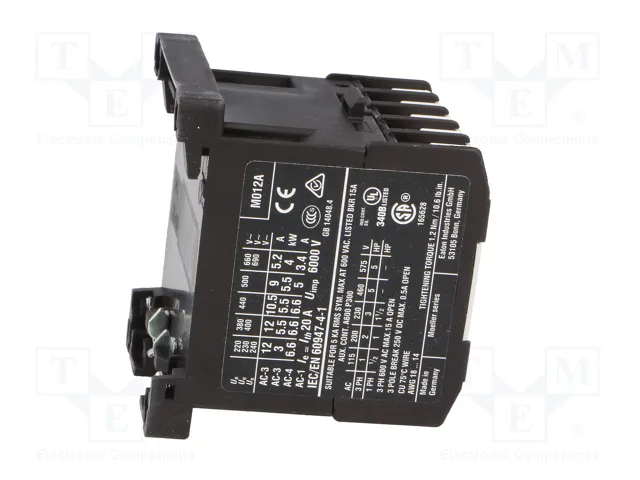 EATON ELECTRIC Contactor DILEM 3-polar 24VDC 12A