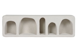 DKD Home Decor Estantería de Pared Abeto MDF 100x18x30 Blanco