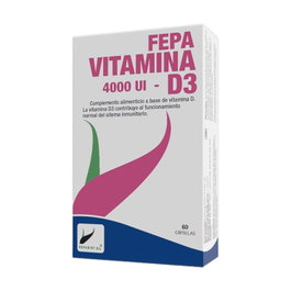 Fepa Vitamina D3 4000 UI 60 Cápsulas Complemento Alimenticio Fepadiet