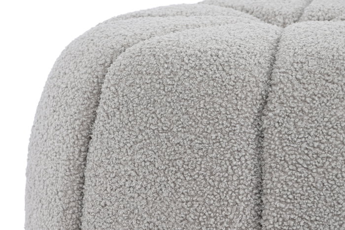 DKD Home Decor Reposapiés de Poliéster Borreguito Gris