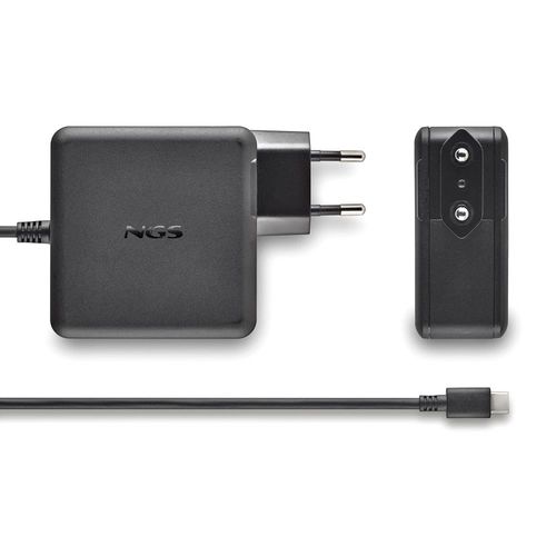 NGS GAN65W-C Cargador de Pared 65W USB-C GaN PD3.0 para Ordenador Portátil y Smartphone, Negro NGS GAN65W-C Cargador de Pared 65W USB-C GaN PD3.0 para Ordenador Portátil y Smartphone, Negro