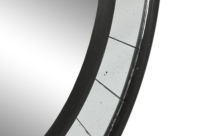 DKD Home Decor Espejo Moderno Negro Madera 5 x 88 x 88 cm