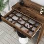 Hanah Home Lizbon Mirror Mesa de Maquillaje Nogal con Espejo 70x40x84.7cm | Espejo 51x76.5cm