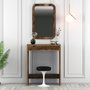 Hanah Home Lizbon Mirror Mesa de Maquillaje Nogal con Espejo 70x40x84.7cm | Espejo 51x76.5cm