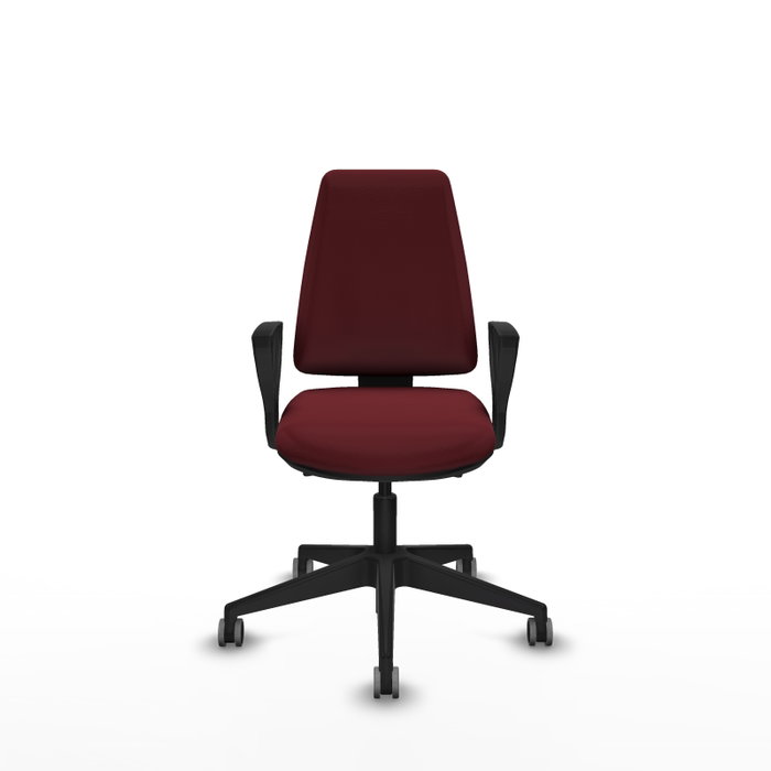 PIQUERAS Y CRESPO Silla de oficina Elche con mecanismo Asincro, Granate PIQUERAS Y CRESPO Silla de oficina Elche con mecanismo Asincro, Granate