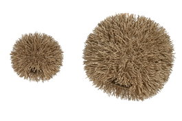 DKD Home Decor Set de 2 Pantallas de Bambú Hecho a Mano Natural 60x60x60