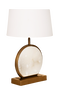 DKD Home Decor Lámpara de Sobremesa Acero y Mármol Mate Dorado y Blanco
