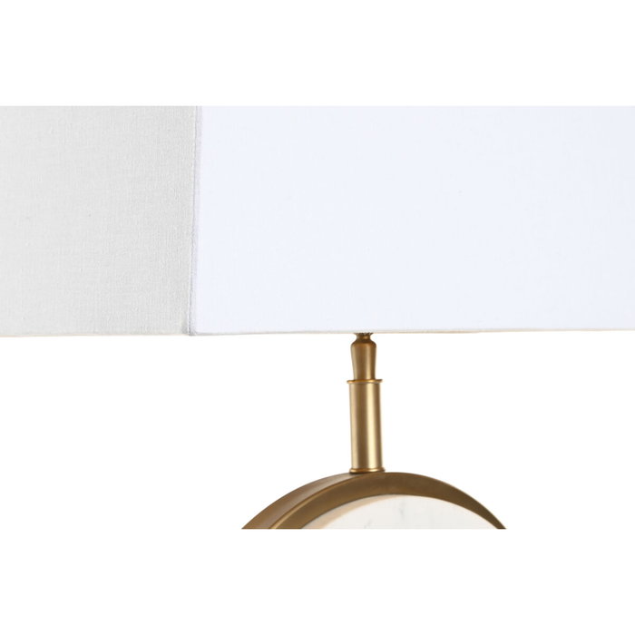 DKD Home Decor Lámpara de Sobremesa Acero y Mármol Mate Dorado y Blanco