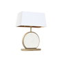 DKD Home Decor Lámpara de Sobremesa Acero y Mármol Mate Dorado y Blanco