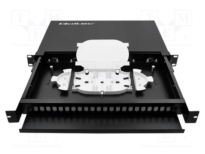 QOLTEC Panel de conexión de fibra óptica de 24 puertos para Rack 19 pulgadas QOLTEC Panel de conexión de fibra óptica de 24 puertos para Rack 19 pulgadas