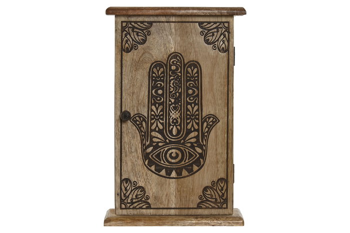 DKD Home Decor Hamsa 24 Guardallaves Natural 7.5 x 28 x 18 cm